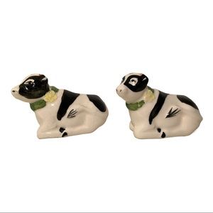 Vintage 1950-60s Cow Salt & Pepper Shakers Set of Two